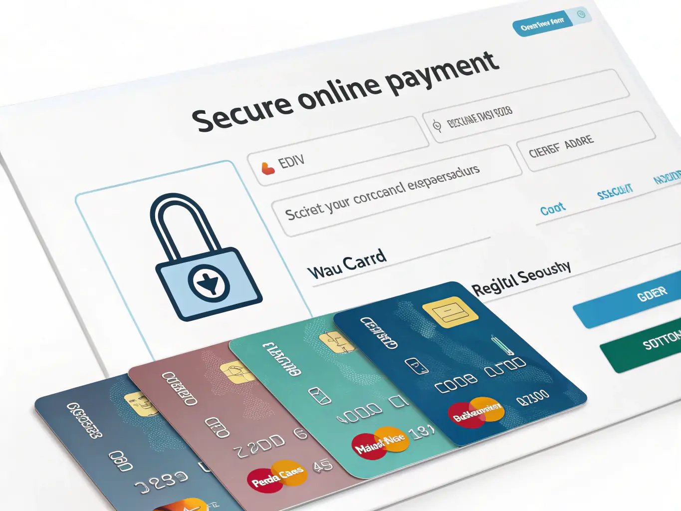 A close-up shot of a secure online payment gateway, emphasizing the safety and reliability of Cobar Loans' deposit process.