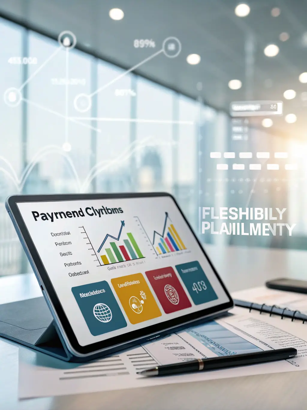 A close-up shot of a digital interface displaying low interest rates and flexible repayment options, emphasizing the affordability and convenience of Cobar Loans.