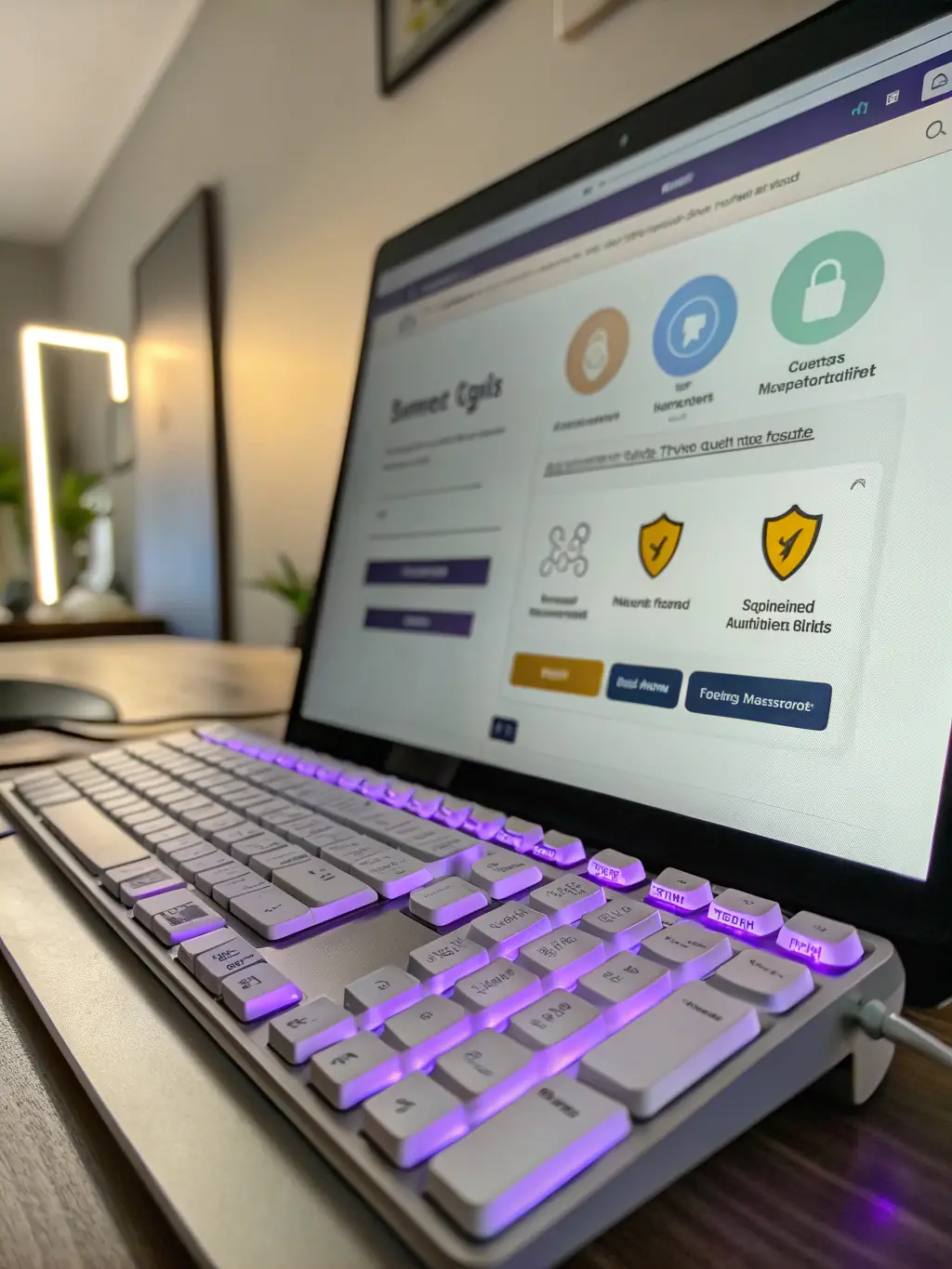 A secure online portal with a lock icon, symbolizing the safety and privacy of customer data and transactions with Cobar Loans.